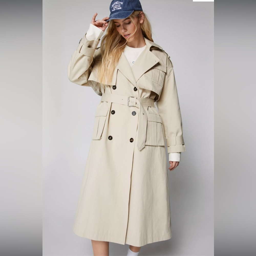 PREMIUM HOODED TRENCH COAT!NWT